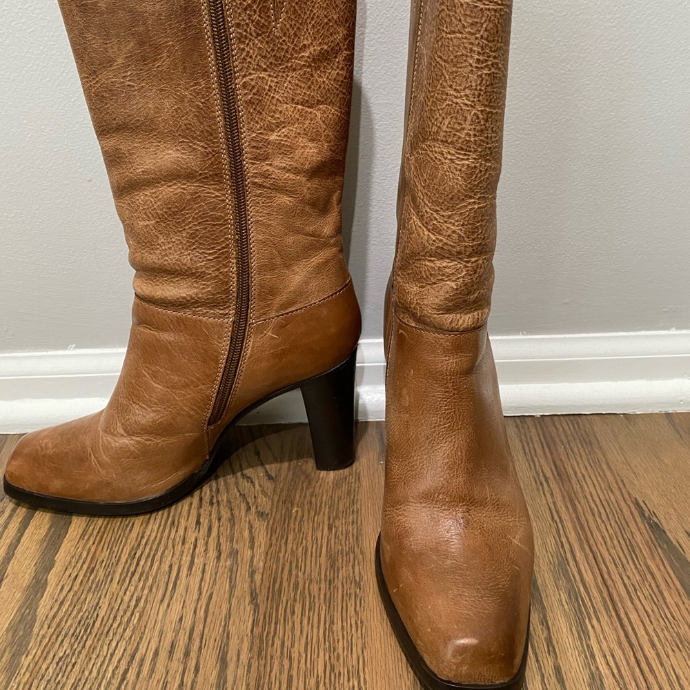 Eddie Bauer Womens Boots, Cognac, Leather Upper & Lining, Made in Italy, Size 7M - Picture 2 of 8